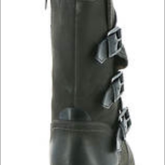 Cobb Hill Anisa 3 Buckle Black Leather Boots Mid Calf Height Size 7.5 🍁 - Picture 4 of 15